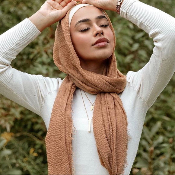 Tan Print Turban Head Wraps - Picture 6 of 9